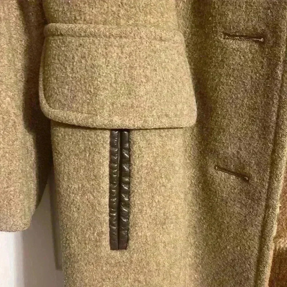 Vintage M Linman wool Burberry pattern Coat - Picture 2 of 11